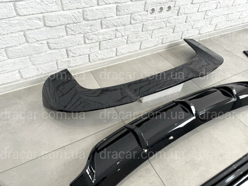 Комплект обвісу Paradigma BMW X5 F15 2013-2018 (передня юбка, леза під пороги, задній дифузор, спойлер), колір чорний глянець артикул 8714