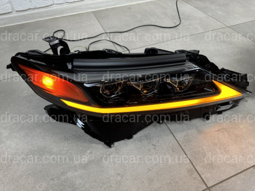 FULL LED фари 3 лінзи для Toyota Camry 70 USA 2017-2024 артикул 8717