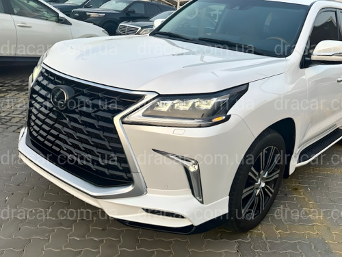 Обвіс спідниця переднього бампера Lexus LX 570 450d 2015-2022 колір білий артикул 5000