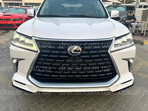 Обвіс спідниця переднього бампера Lexus LX 570 450d 2015-2022 колір білий артикул 5000