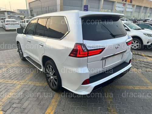 Обвіс спідниця заднього бампера Lexus LX 570 450d 2015-2022 колір білий артикул 4999