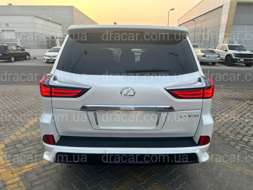 Обвіс спідниця заднього бампера Lexus LX 570 450d 2015-2022 колір білий артикул 4999