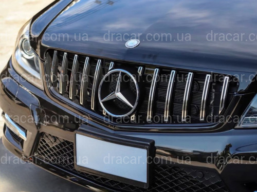 Решітка радіатора GT CHROME Mercedes C-Class W204 2007-2014 артикул 8783