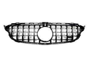 Решітка радіатора GT CHROME Mercedes C-Class W205 2014-2018 ПІД КАМЕРУ