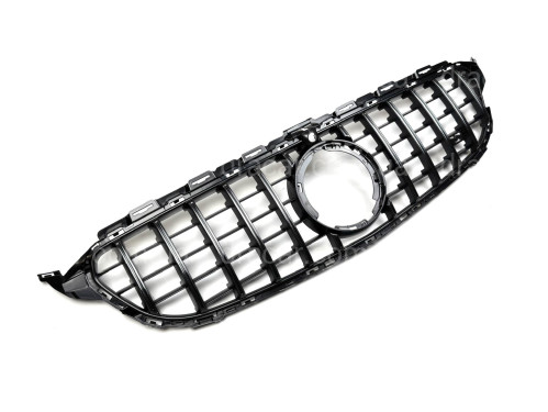 Решітка радіатора GT CHROME Mercedes C-Class W205 2019-2021 ПІД КАМЕРУ артикул 8781