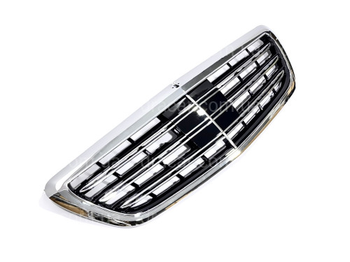 Решітка радіатора під радар CHROME ДЛЯ AMG для Mercedes-Benz S-class W222 2013-2020 артикул 8809