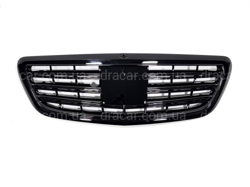 Решітка радіатора без радару BLACK ДЛЯ AMG для Mercedes-Benz S-class W222 2013-2020 артикул 8810