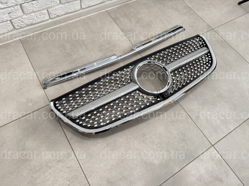 Решітка радіатора DIAMOND SILVER Mercedes Benz Vito W447 2014-2019 артикул 8821