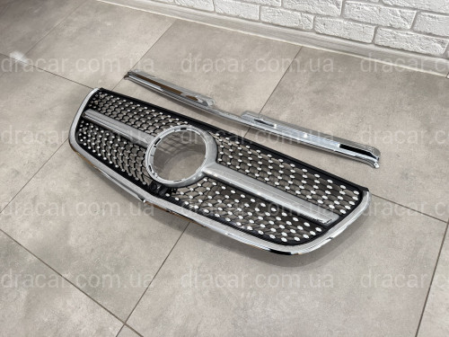 Решітка радіатора DIAMOND SILVER Mercedes Benz Vito W447 2014-2019 артикул 8821