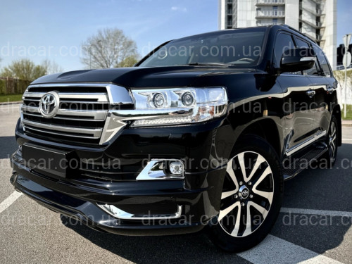 Обвіс спідниця переднього бампера Modellista Toyota Land Cruiser 200 2015-2021 колір чорний 202 артикул 6958