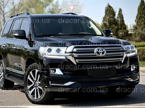 Обвіс спідниця переднього бампера Modellista Toyota Land Cruiser 200 2015-2021 колір чорний 202 артикул 6958