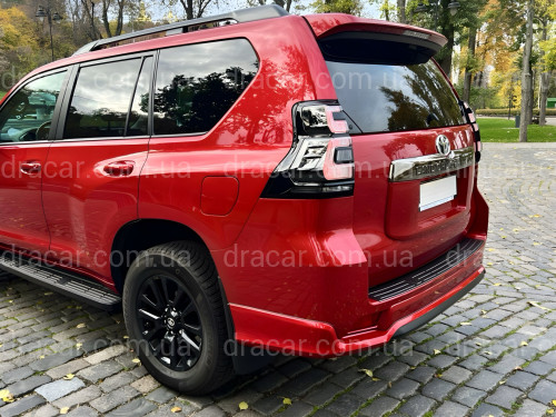 Обвіс ONYX BLACK Toyota Land Cruiser Prado 150 2018-2023 колір чорний 202, спідниця передня, задня, накладки птф артикул 8888