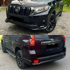 Обвіс ONYX BLACK Toyota Land Cruiser Prado 150 2018-2023 колір чорний 202, спідниця передня, задня, накладки птф