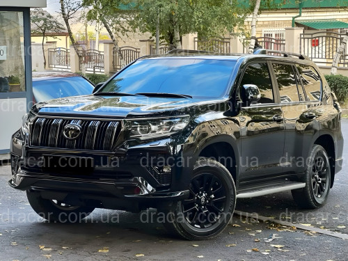 Обвіс ONYX BLACK Toyota Land Cruiser Prado 150 2018-2023 колір чорний 202, спідниця передня, задня, накладки птф артикул 8888
