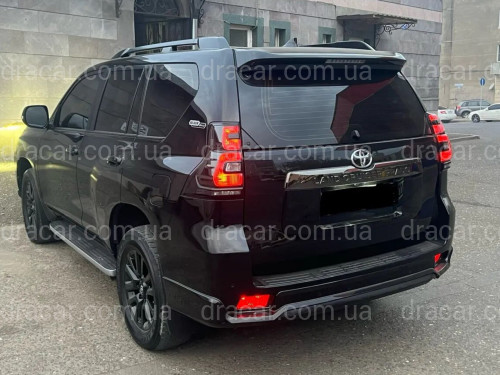 Обвіс ONYX BLACK Toyota Land Cruiser Prado 150 2018-2023 колір чорний 202, спідниця передня, задня, накладки птф артикул 8888