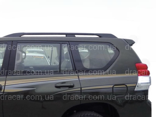 Рейлінги на дах Toyota Land Cruiser Prado 150 2009-2023 якість оригіналу (алюміній 2шт.) КОЛІР ЧОРНИЙ артикул 211