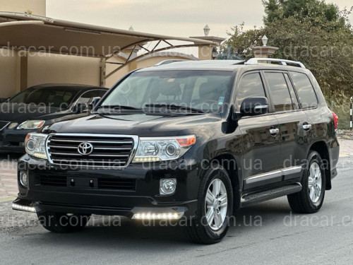 Обвіс переднього бампера Urban Sport з діодами Land Cruiser 200 рестайлінг 2012+, колір чорний 202 артикул 3764