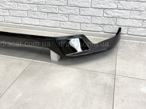 Спідниця обвіс переднього бампера ONYX BLACK Toyota Land Cruiser Prado 150 2018-2023 колір чорний 202 артикул 8889