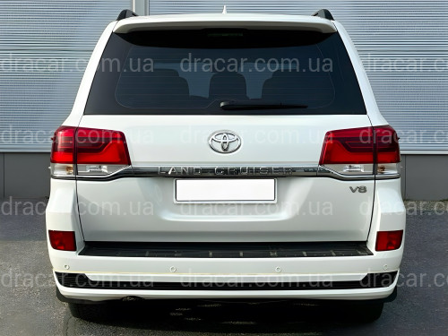 Обвіс спідниця заднього бампера Executive Lounge Toyota Land Cruiser 200 2015-2021 стиль 2019 / 2021 колір білий артикул 5979
