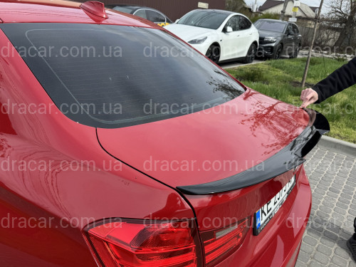 Спойлер лип стиль M4 для BMW 3 series F30 2012-2018 ABS пластик, чорний глянець артикул 8927