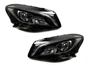 FULL LED фари Mercedes CLA-Class C117 2013-2018 комплектні з блоками 2шт., АПГРЕЙД ГАЛОГЕН У LED