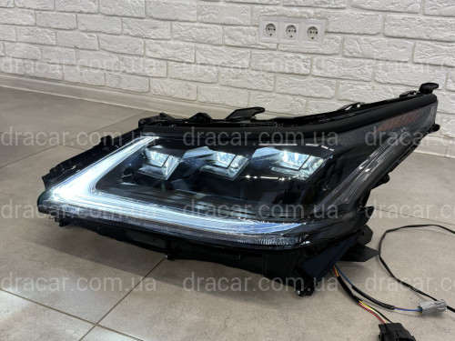 Фари Full LED 3 лінзи Lexus LX 570 2008-2015 для авто перевдягнутих у рестайлінг 2016+ артикул 8925