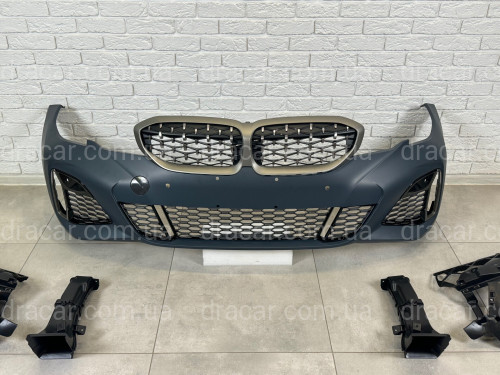 Передній бампер у зборі з ніздрями M 340i BMW 3 series G20 G21 2019-2022 артикул 8949