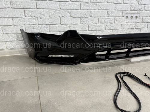 Спідниця переднього бампера TRD Toyota Land Cruiser Prado 150 2018-2023 колір чорний артикул 6099