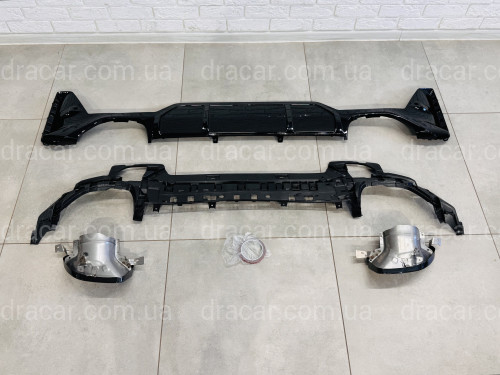 Дифузор заднього бампера + насадки вихлопу M-Performance М340 BMW 3 series G20 LCI 2022- артикул 8930