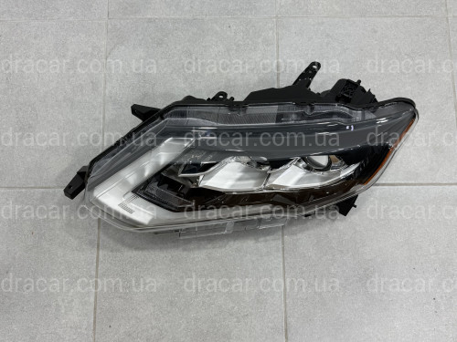 Ліва фара Full LED 2 лінзи ХРОМ для Nissan Rogue 32 2017-2020 артикул 9011