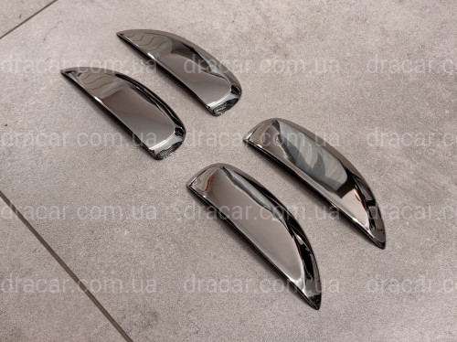 Накладки на ручки Renault Sandero 2012- (нержавіюча сталь) артикул 4928