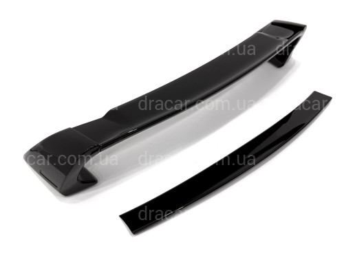 Спойлер високий Mugen RR Honda Civic 4D 2007-2011 ABS пластик, колір чорний глянець артикул 5318
