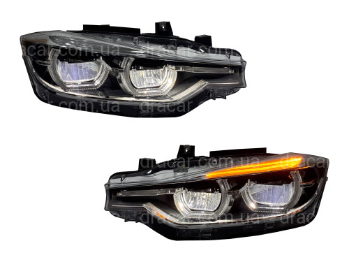 Фари FULL LED для BMW 3 series F30 F31 2012-2018 2шт, ГАЛОГЕН У ЛЕД артикул 3345