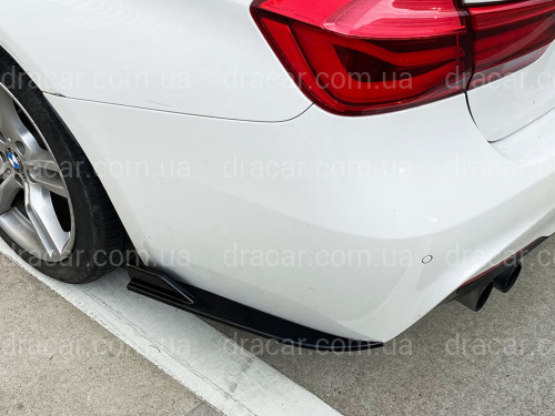 Леза куточки заднього бампера M-Performance BMW 3 series F30 2012-2018 2шт. чорний глянець артикул 6637