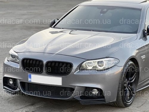 Ікла переднього бампера M performance BMW 5 series F10 F11 2010-2016 ABS пластик, колір чорний глянець артикул 6542