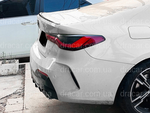 Спойлер лип BMW 4 series G22 2020 - ABS пластик, чорний глянець артикул 3005