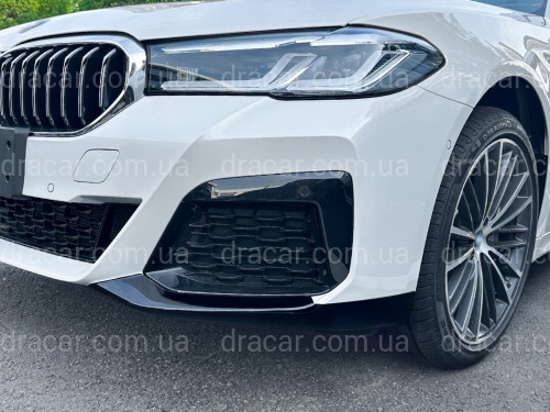 Ікла переднього бампера M performance BMW 5 series G30 G31 LCI 2020-2023 ABS пластик, чорний глянець артикул 5338
