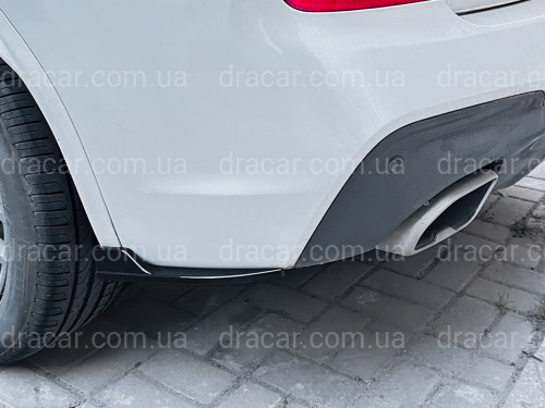 Леза накладки заднього бампера M-Performance BMW X3 G01 2018-2022 2шт. ABS пластик, чорний глянець артикул 2475