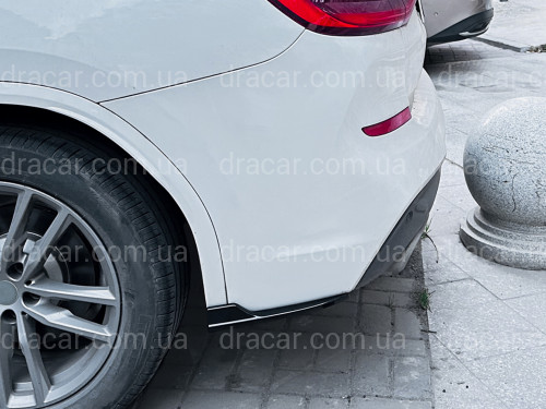 Леза накладки заднього бампера M-Performance BMW X3 G01 2018-2022 2шт. ABS пластик, чорний глянець артикул 2475