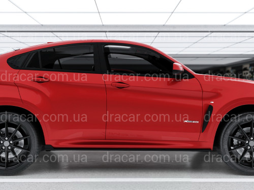 Леза під пороги M-Perfomance BMW X6 F16 2шт. ABS пластик, чорний глянець артикул 2312