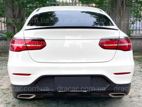 Спойлер лип багажника Mercedes-Benz GLC COUPE C253 2016-2022 ABS пластик колір чорний глянець артикул 9128