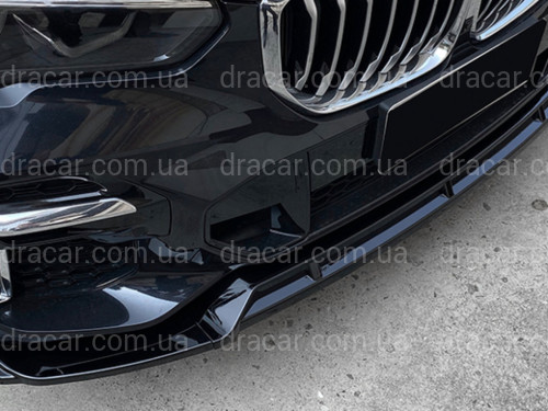 Спідниця переднього бампера M-Perfomance для BMW X5 G05 2019-2022 ABS пластик, чорний глянець артикул 6079