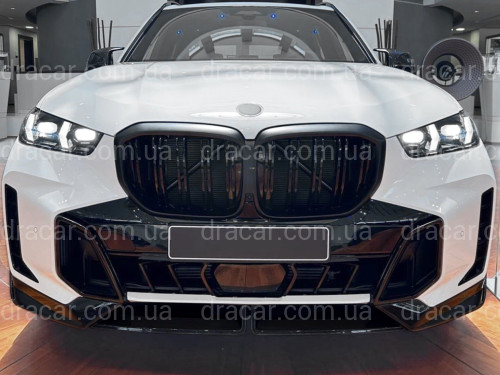 Спідниця переднього бампера M-Perfomance для BMW X5 G05 LCI 2022+ ABS пластик, чорний глянець артикул 7008