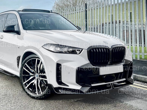 Спідниця переднього бампера M-Perfomance для BMW X5 G05 LCI 2022+ ABS пластик, чорний глянець артикул 7008