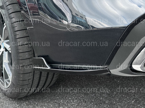 Леза накладки заднього бампера M-Performance BMW X5 G05 2019- 2шт. ABS пластик, чорний глянець артикул 6909