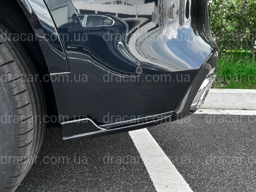 Леза накладки заднього бампера M-Performance BMW X5 G05 2019- 2шт. ABS пластик, чорний глянець артикул 6909