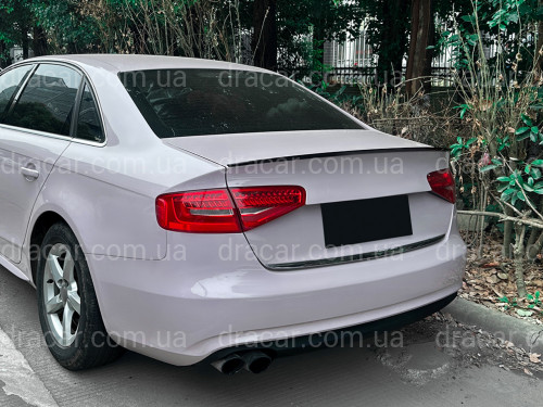 Спойлер ліп стиль S4 для Audi A4 B8 2008-2016 ABS пластик, колір чорний глянець артикул 9111