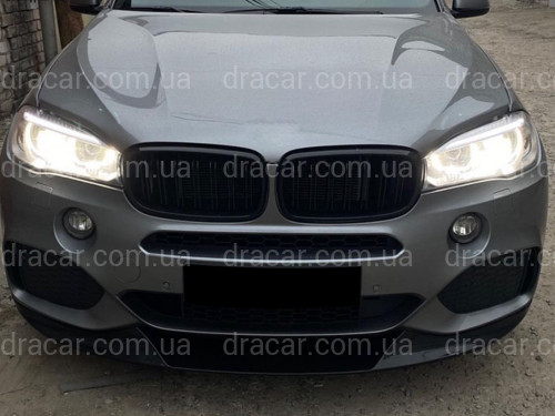 Спідниця переднього бампера M-Perfomance для BMW X5 F15 2013-2018 ЧОРНИЙ ГЛЯНЕЦЬ артикул 5082