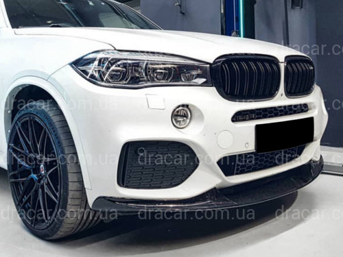 Спідниця переднього бампера M-Perfomance для BMW X5 F15 2013-2018 ЧОРНИЙ ГЛЯНЕЦЬ артикул 5082