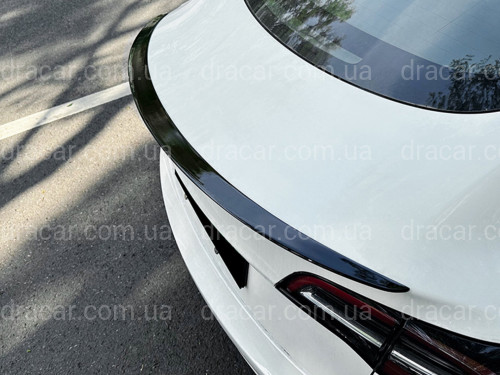 Спойлер ліп для Tesla Model 3 2017-2024 ABS пластик, колір чорний глянець артикул 9098